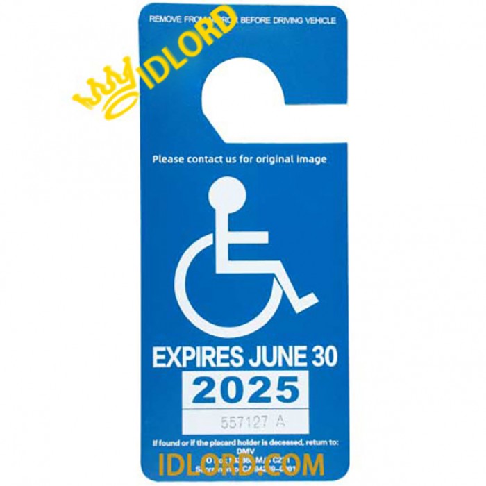 CA Parking Permit Card 2025